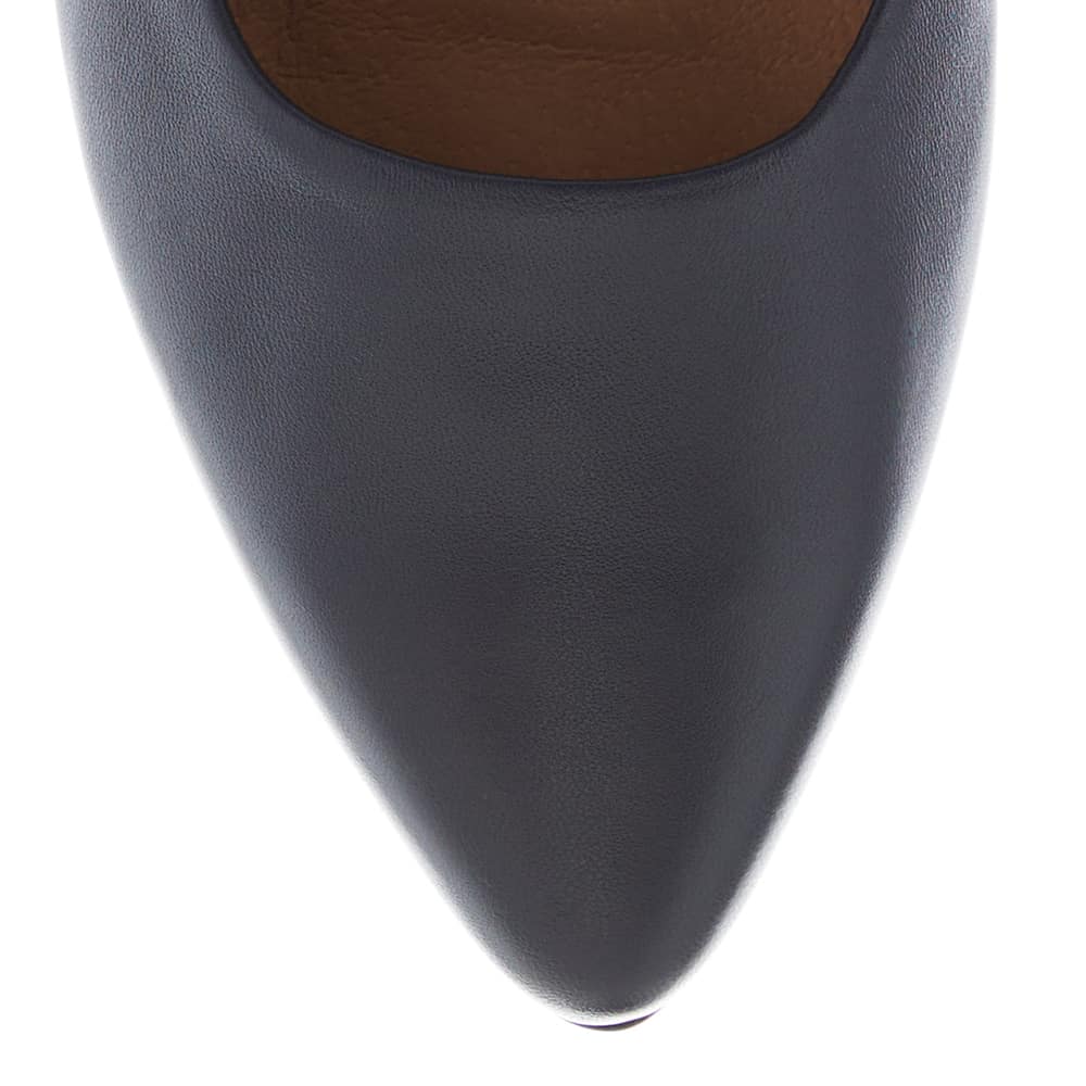 Sinatra Ballet Flat in Navy Leather