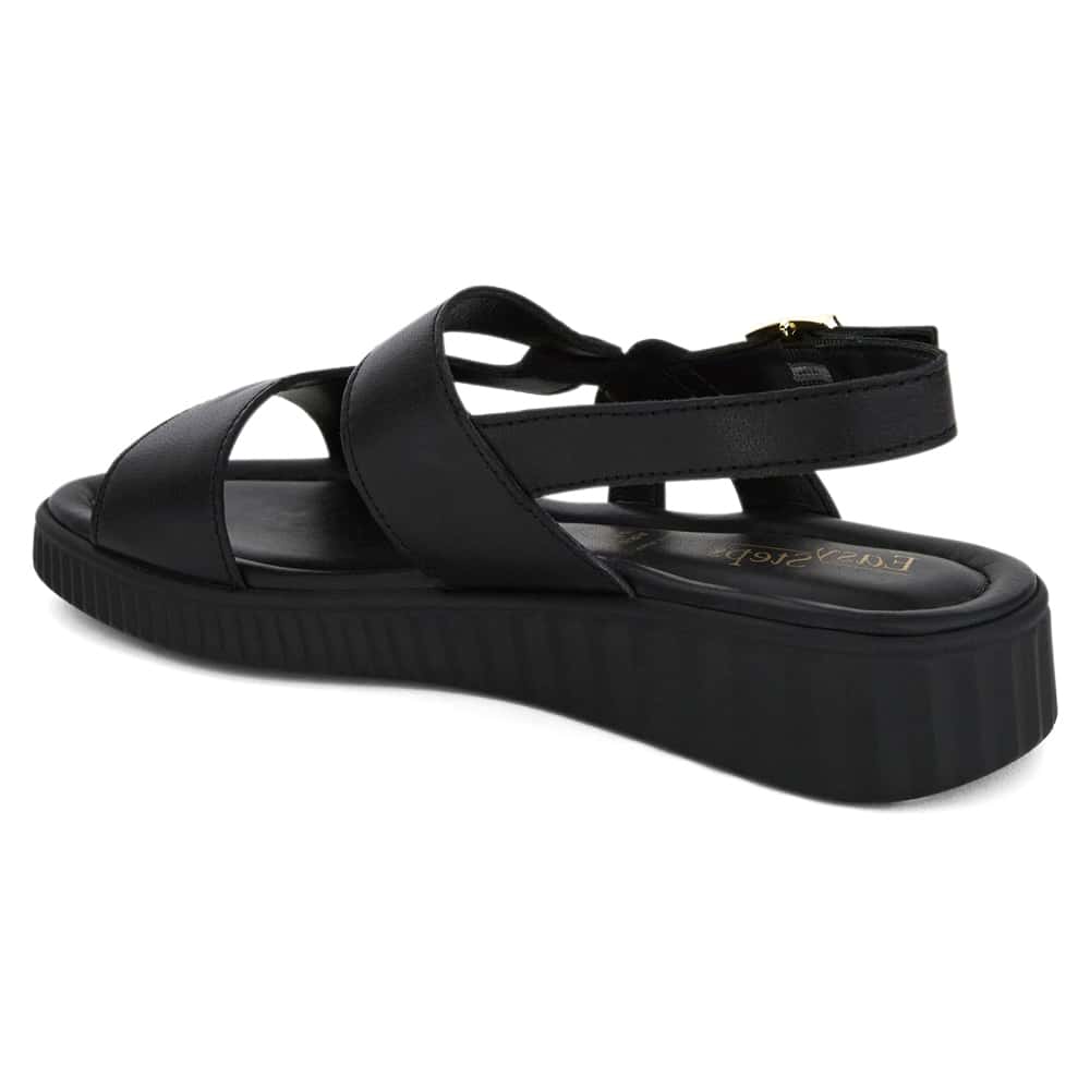 Solo Wedge in Black On Black Leather