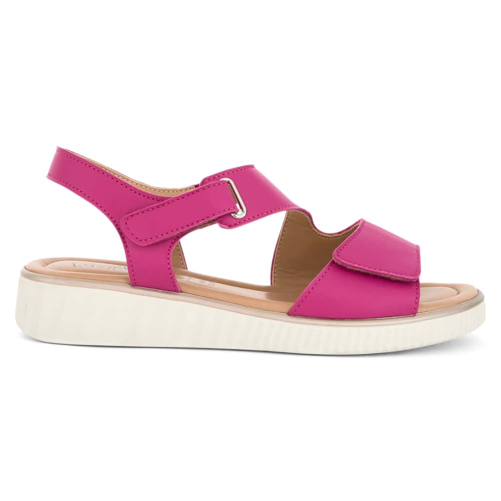 Soraya Wedge in Pink Leather