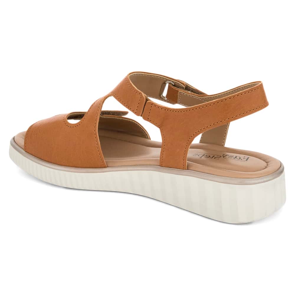Soraya Wedge in Tan Leather
