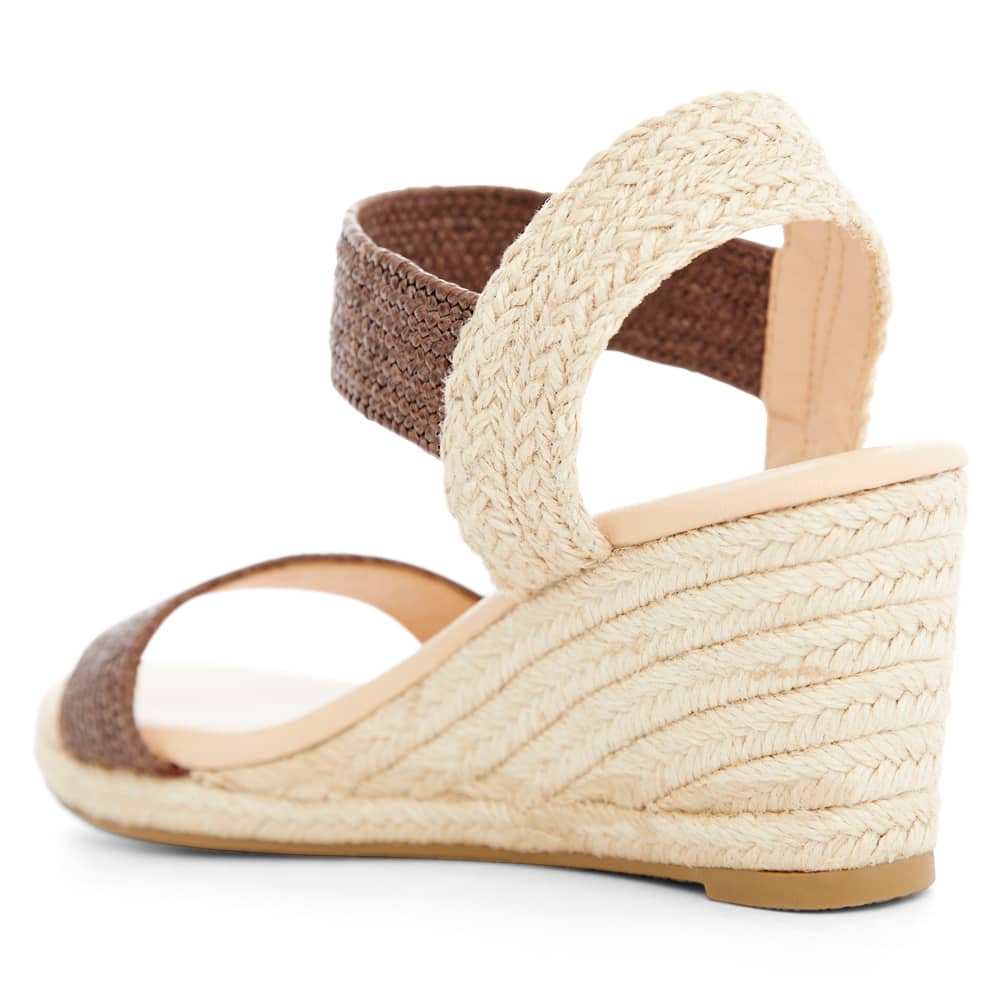 Sylvie Wedge in Chocolate Raffia
