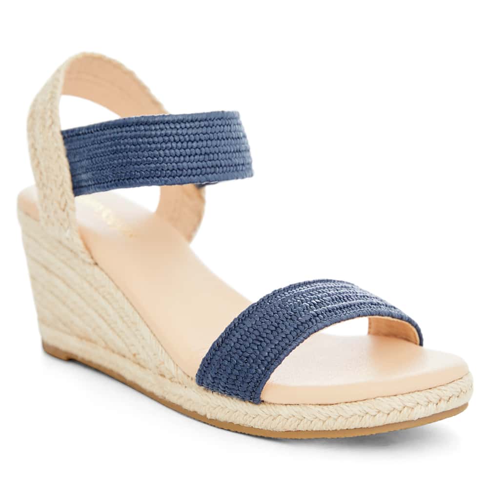 Sylvie Wedge in Navy Raffia