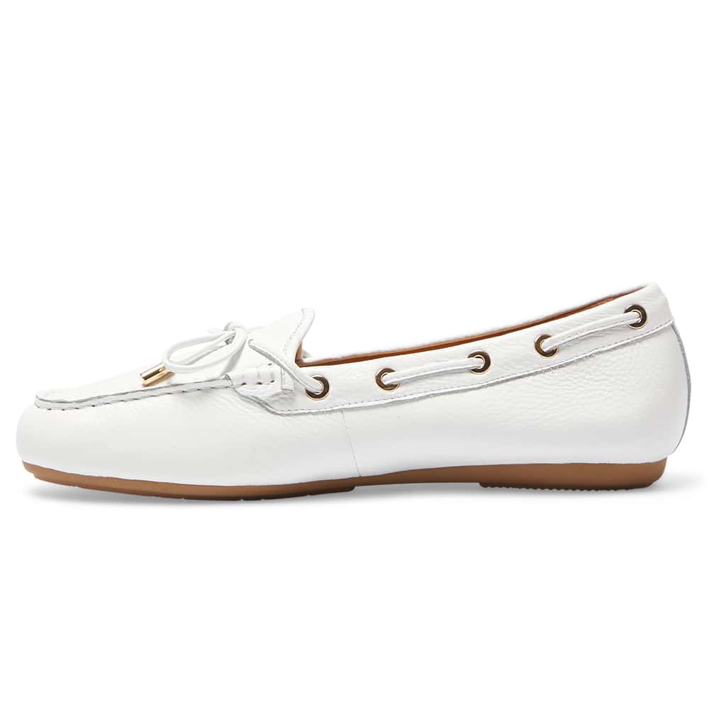 Tango Loafer in White Leather