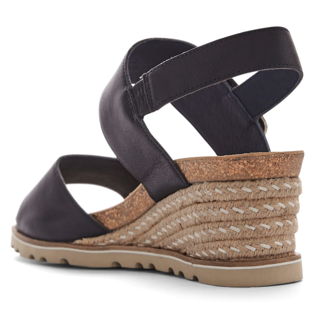 Terrace Espadrille in Navy Leather