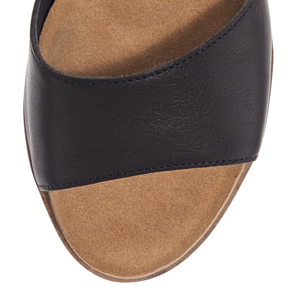 Terrace Espadrille in Navy Leather