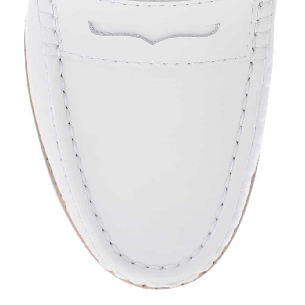 Tudor Loafer in White Leather