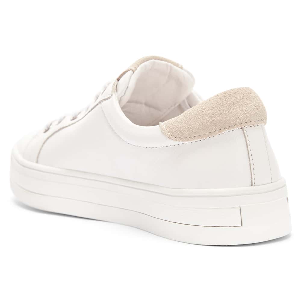 Ultra Sneaker in White And Taupe Leather
