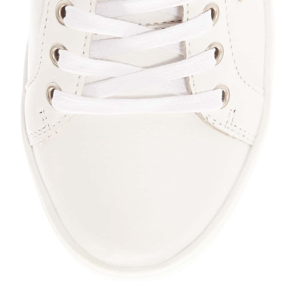 Ultra Sneaker in White And Taupe Leather