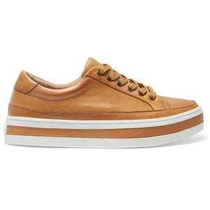 Easy Steps Uruguay Sneaker in Tan Leather