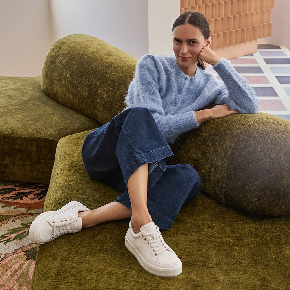 Uruguay Sneaker in White Leather