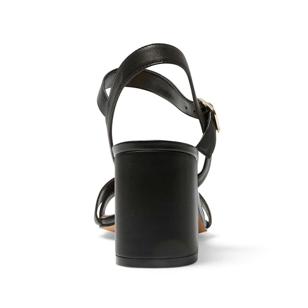 Utopia Heel in Black Leather