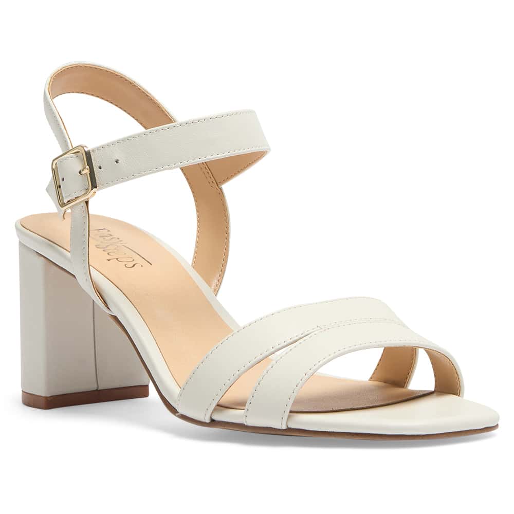 Utopia Heel in White Leather