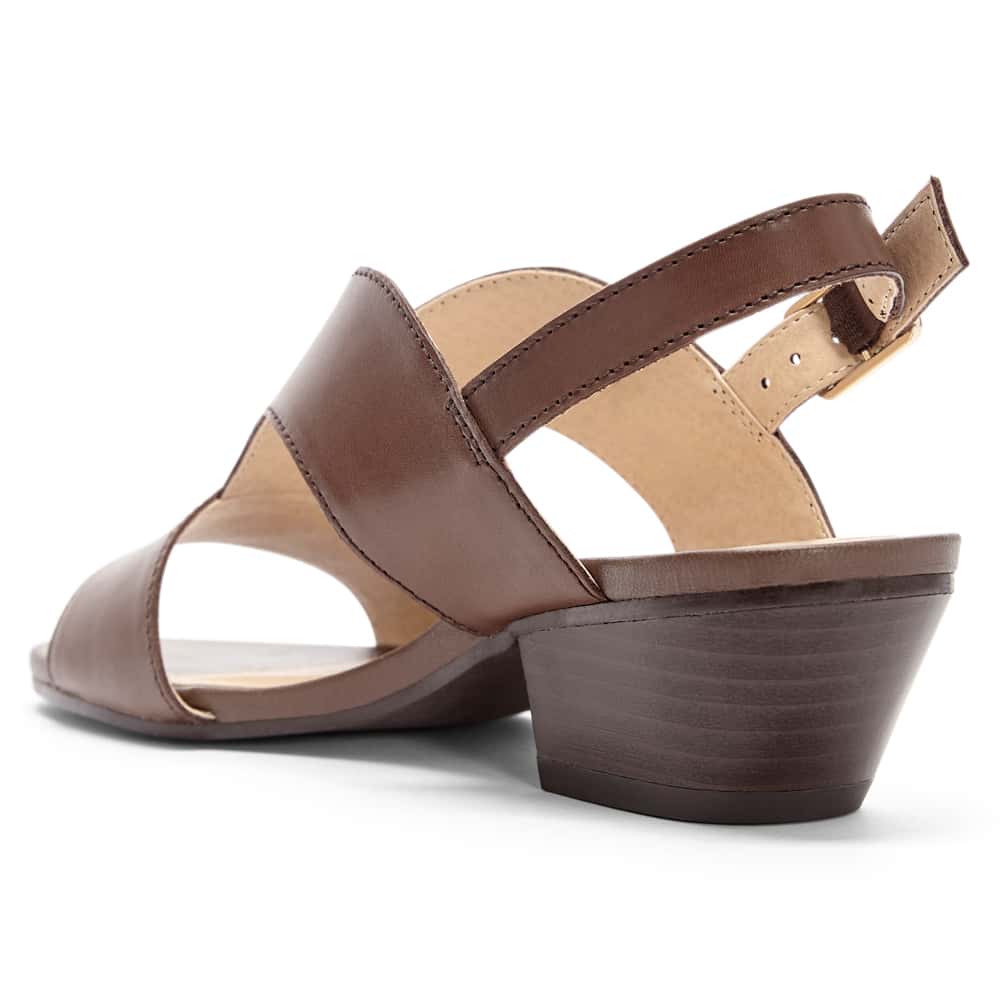 Valetta Heel in Chocolate  Leather