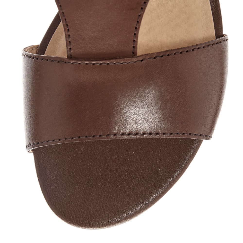 Valetta Heel in Chocolate  Leather