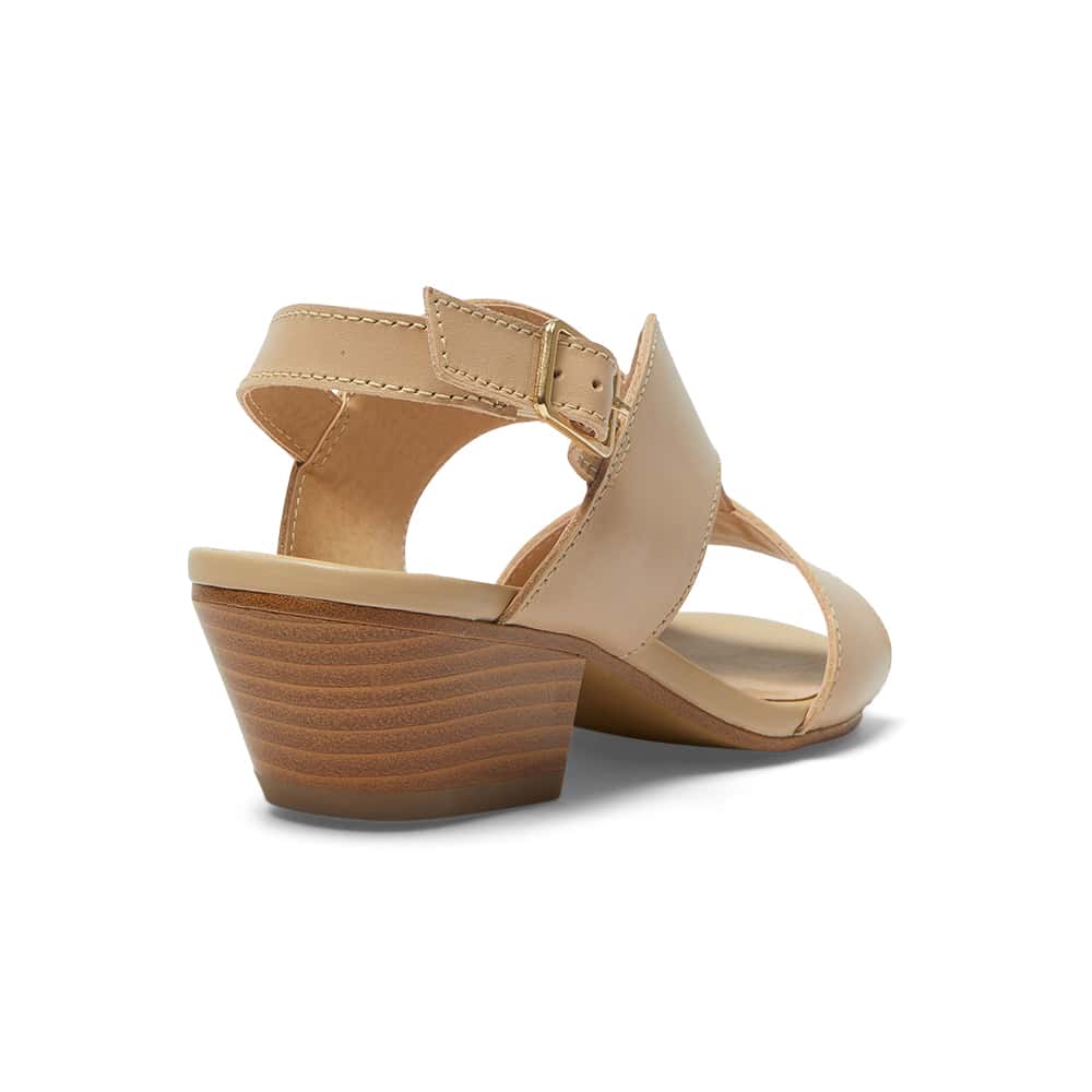 Valetta Heel in Nude Leather