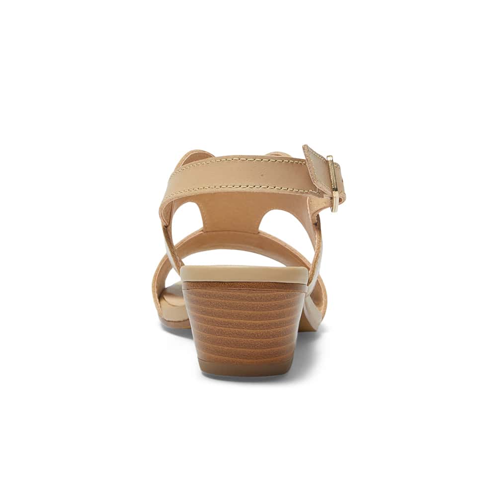 Valetta Heel in Nude Leather