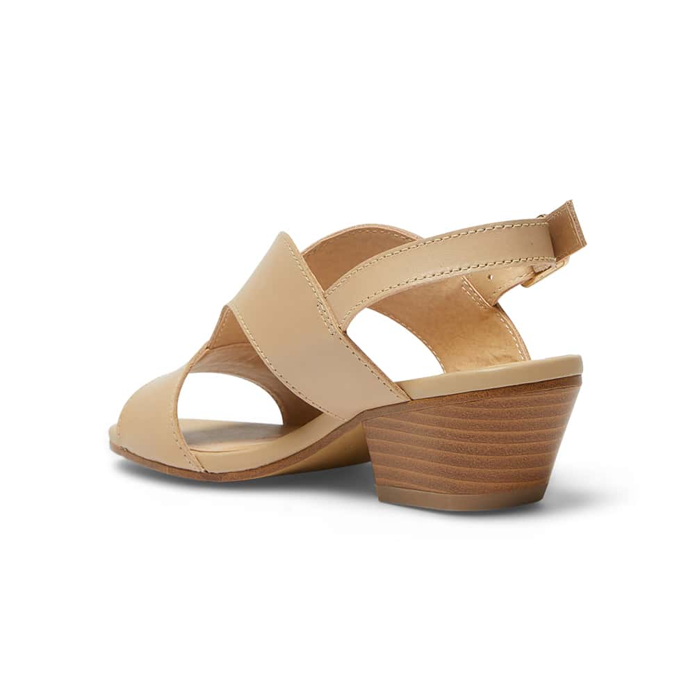 Valetta Heel in Nude Leather