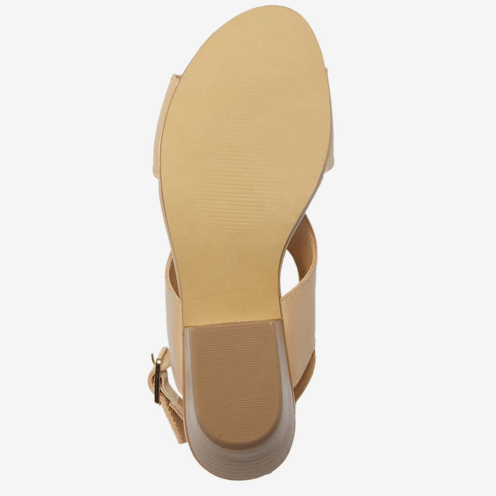 Valetta Heel in Nude Leather