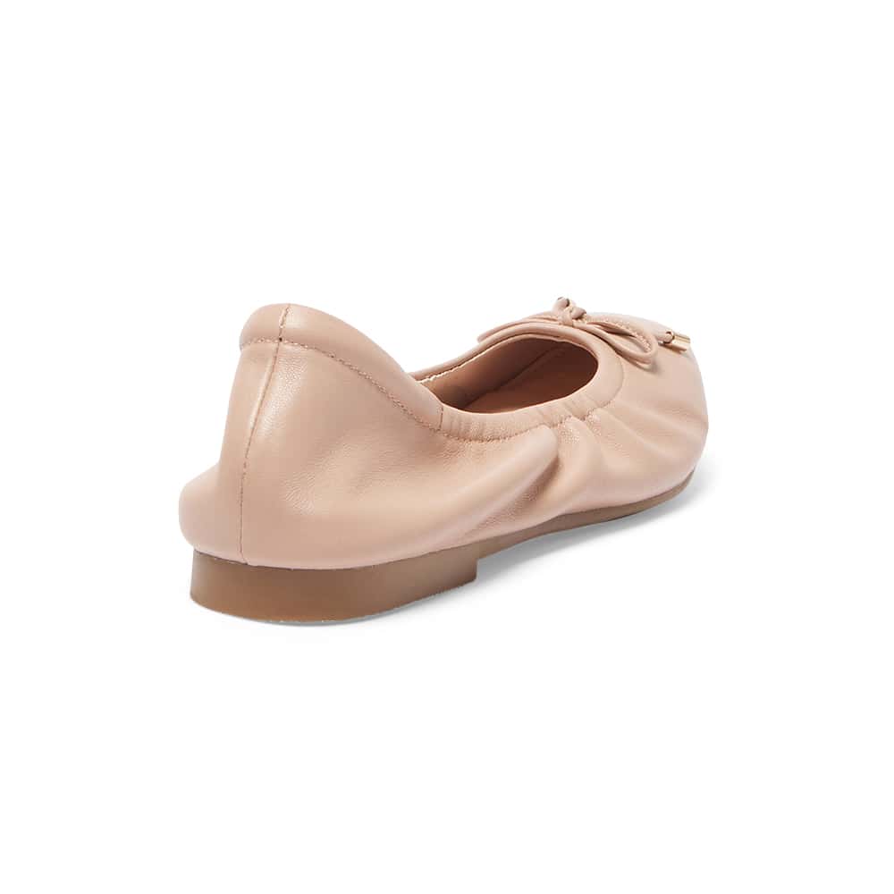 Allegra Ballet Flat in Blush Leather