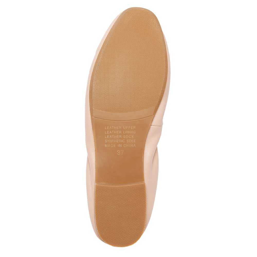 Allegra Ballet Flat in Blush Leather