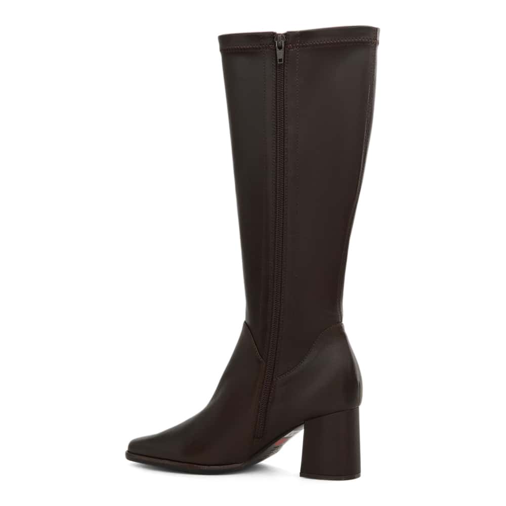 Altona Boot in Chocolate Stretch Leather