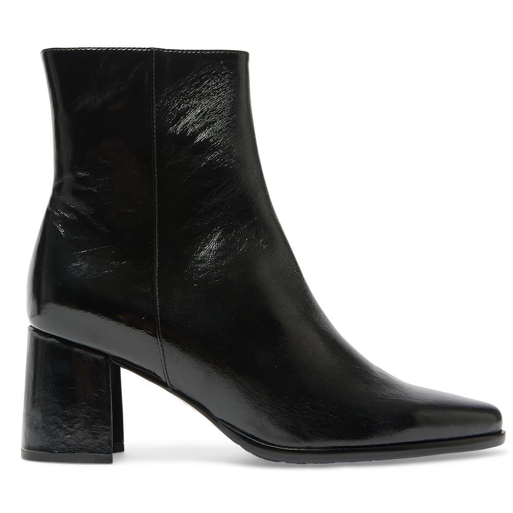 Avenue Boot in Black Crush Patent