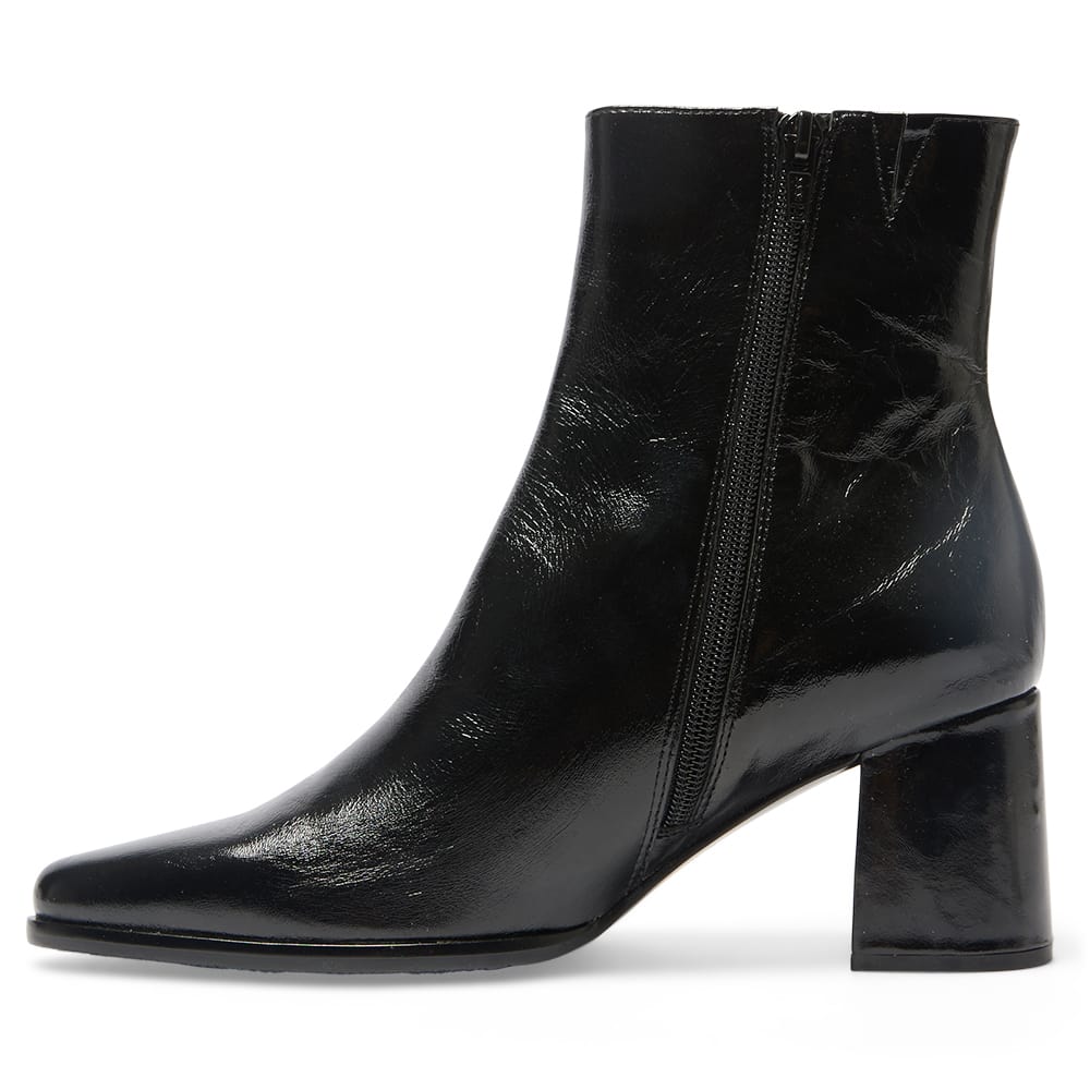 Avenue Boot in Black Crush Patent