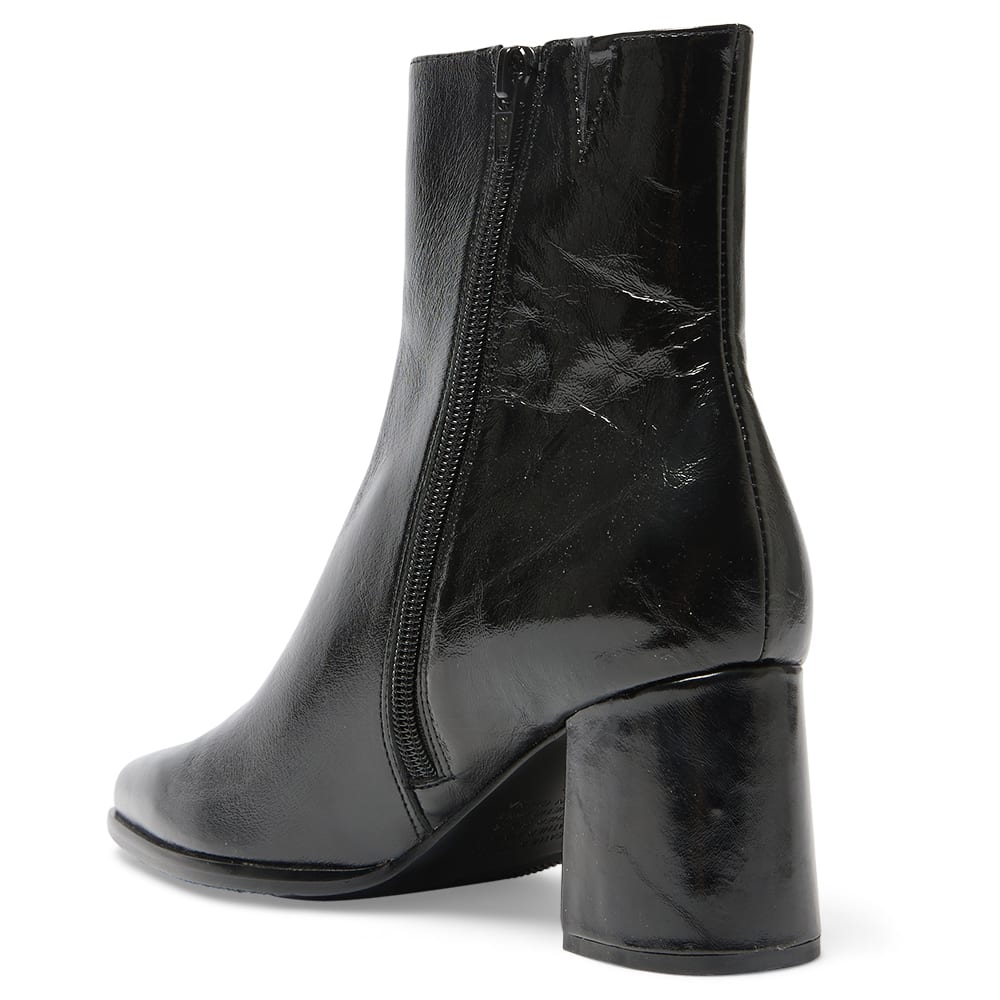 Avenue Boot in Black Crush Patent