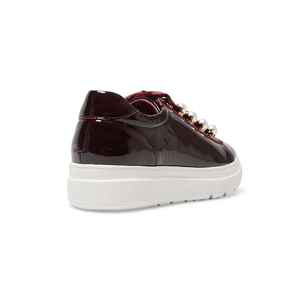 Bant Sneaker in Wine Crinkle Patent Patent