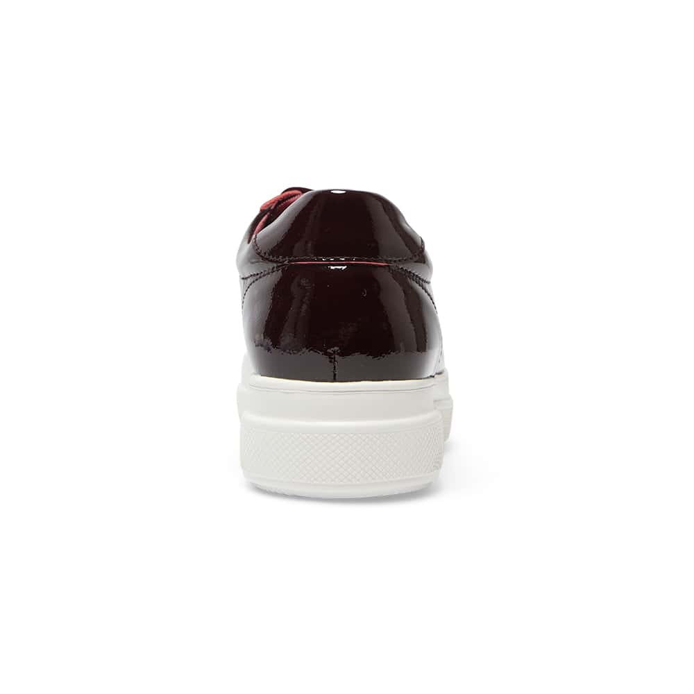 Bant Sneaker in Wine Crinkle Patent Patent