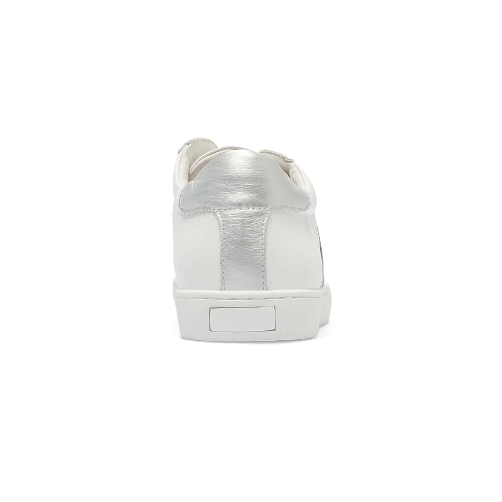Belem Sneaker in White And Silver Leather