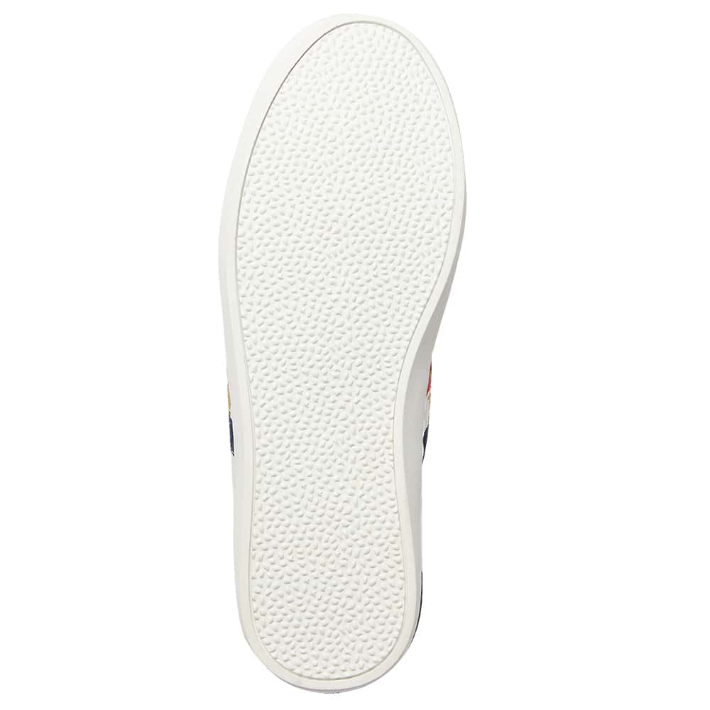 Belem Sneaker in White And Gold Leather