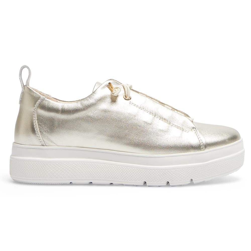 Bison Sneaker in Soft Gold Leather