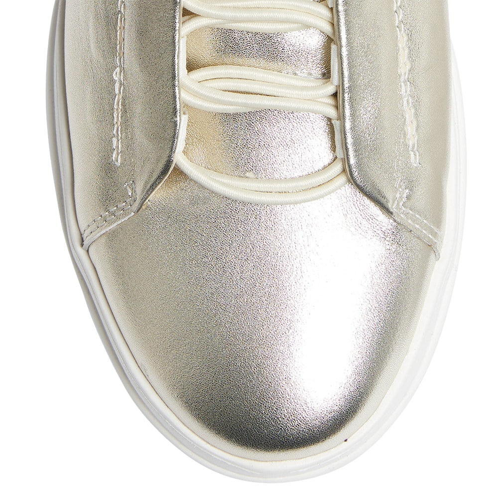 Bison Sneaker in Soft Gold Leather