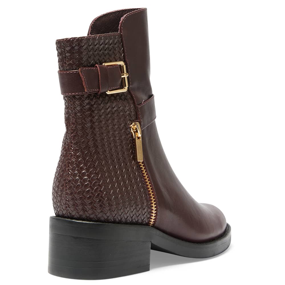 Cape Boot in Wine Glove Leather