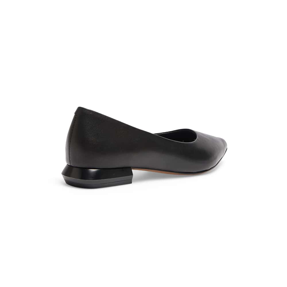 Cassie Ballet Flat in Black Leather