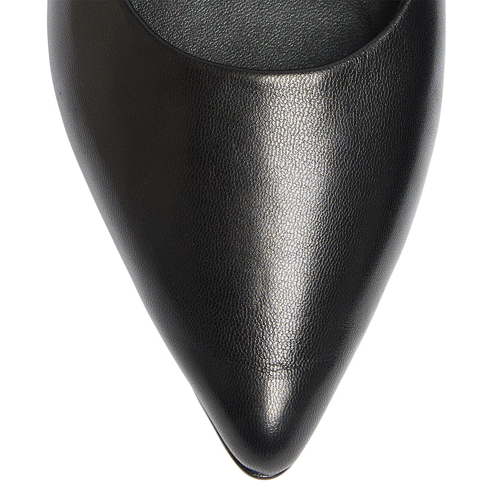Cassie Ballet Flat in Black Leather