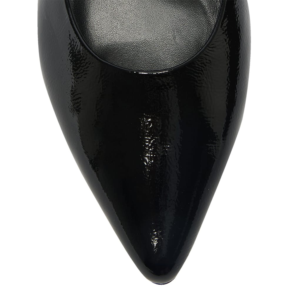 Cassie Ballet Flat in Black Patent