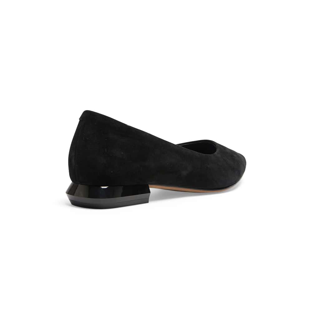 Cassie Ballet Flat in Black Suede
