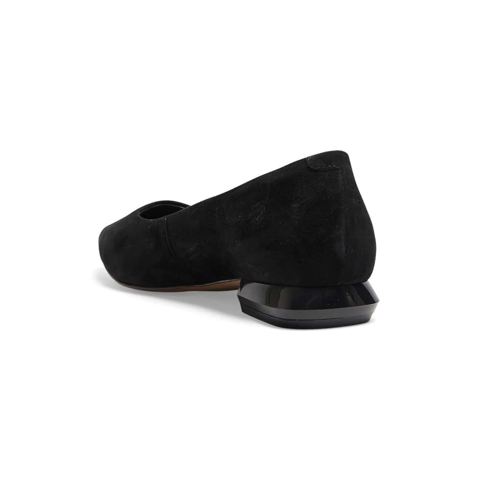 Cassie Ballet Flat in Black Suede