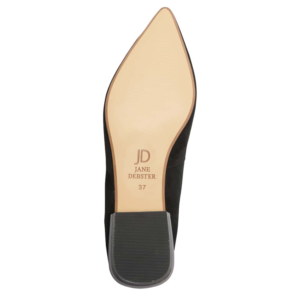Cassie Ballet Flat in Black Suede