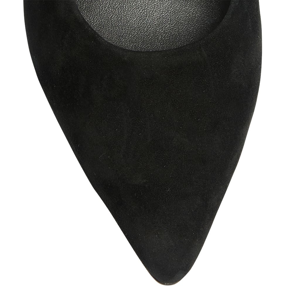 Cassie Ballet Flat in Black Suede