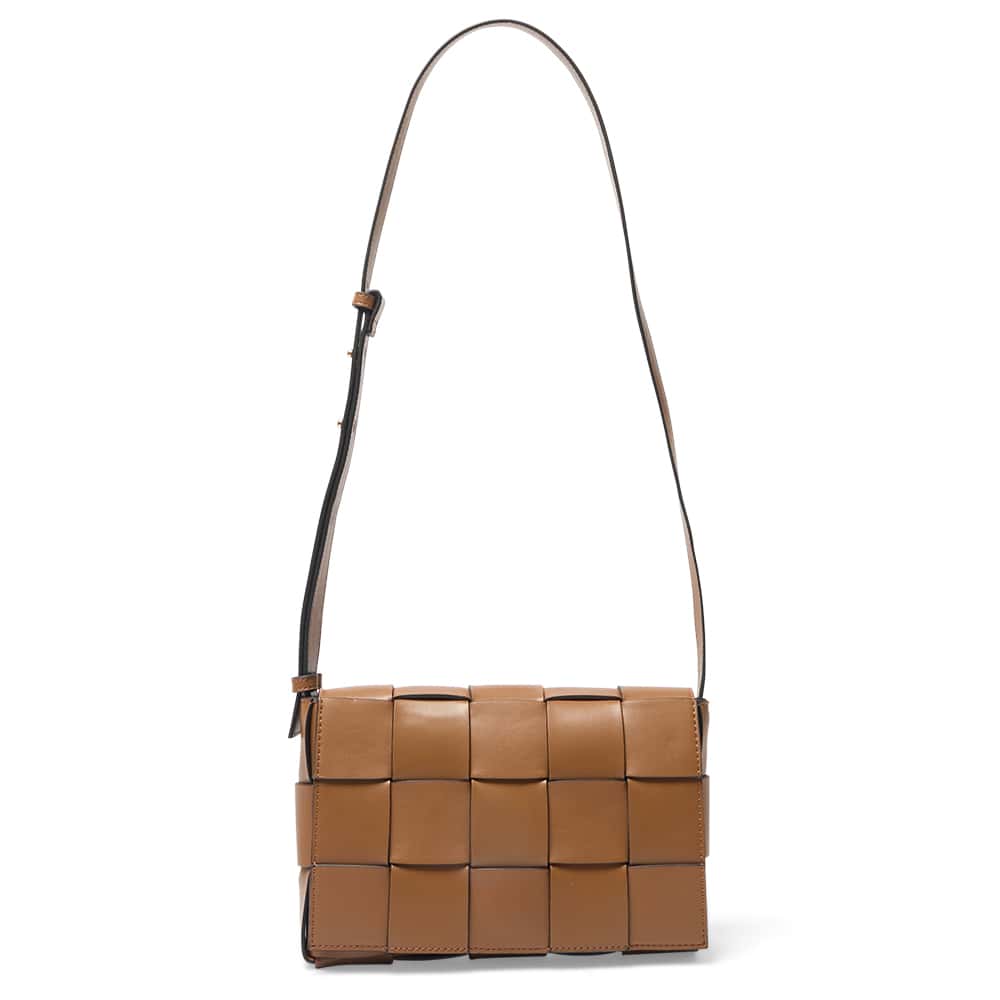 Dash Bag in Dark Tan Weave