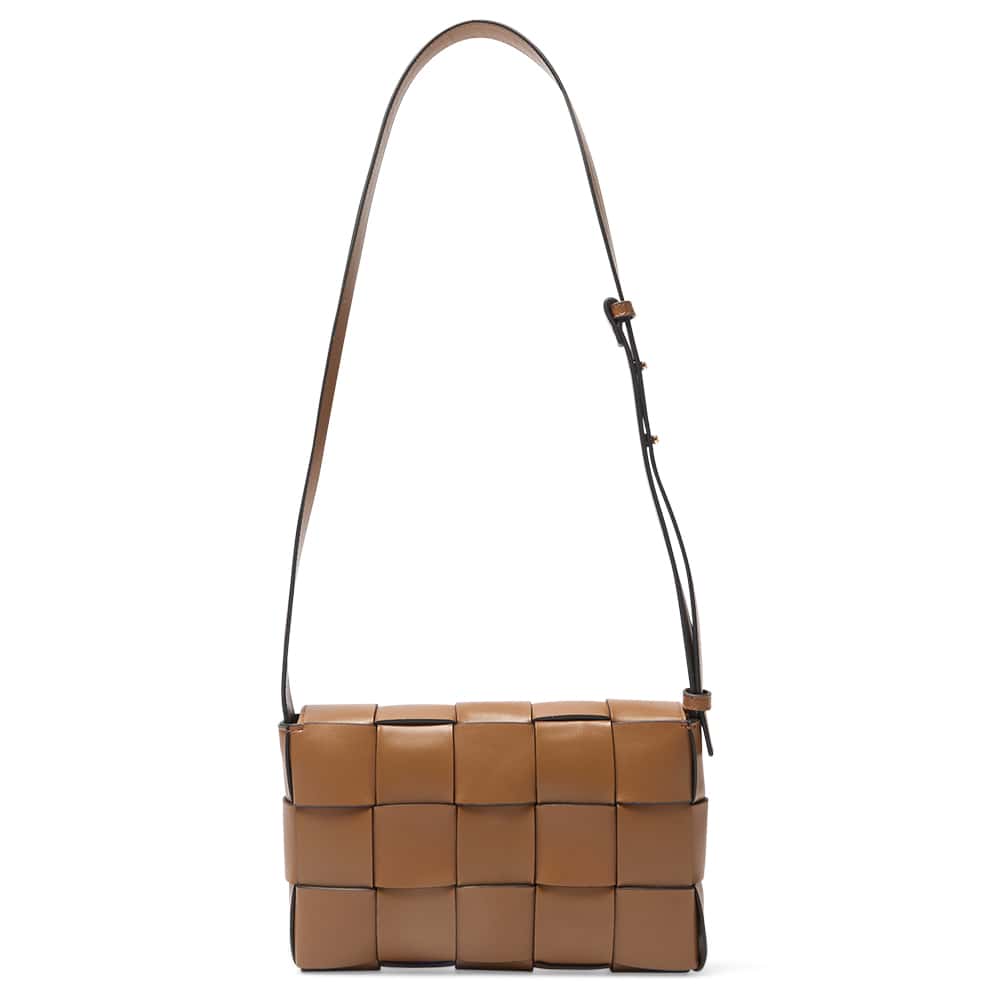 Dash Bag in Dark Tan Weave