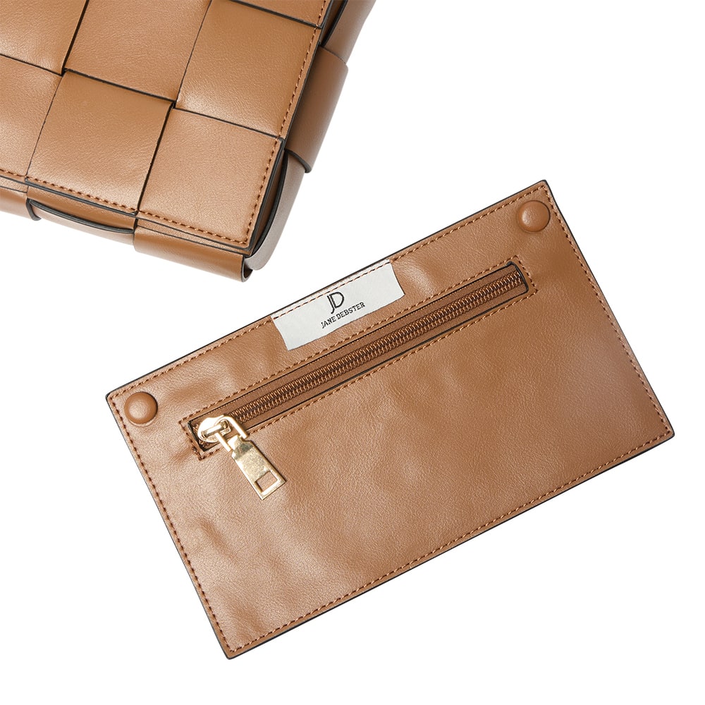 Dash Bag in Dark Tan Weave