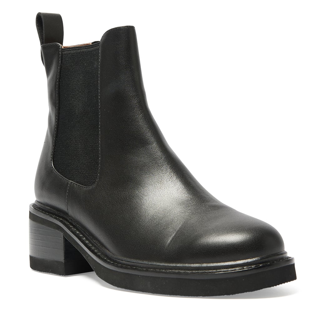 Detroit Boot in Black Leather