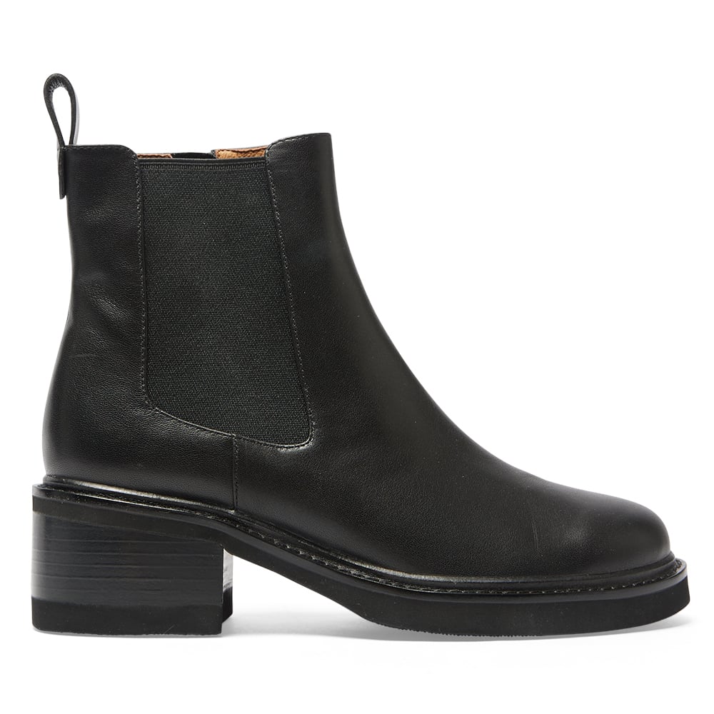 Detroit Boot in Black Leather