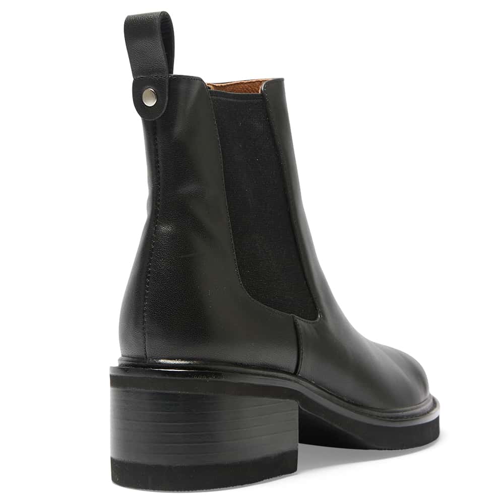 Detroit Boot in Black Leather