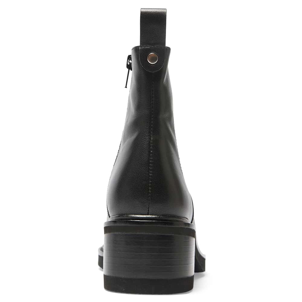 Detroit Boot in Black Leather