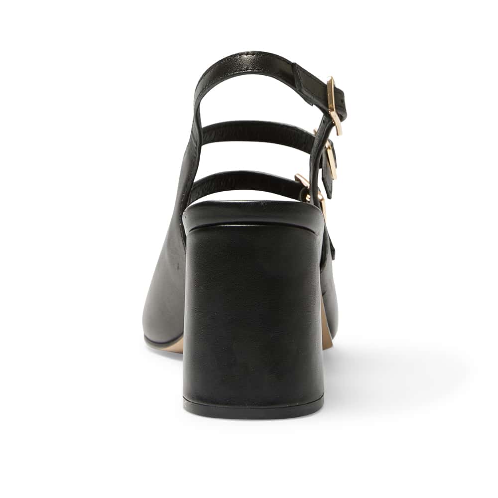 Diana Heel in Black Leather